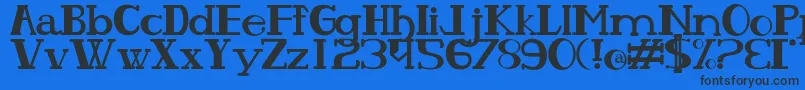 Olhodepe Font – Black Fonts on Blue Background