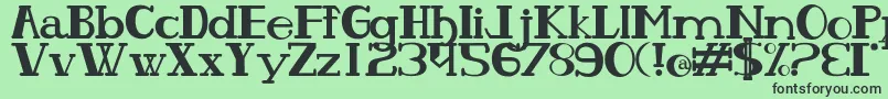 Olhodepe Font – Black Fonts on Green Background