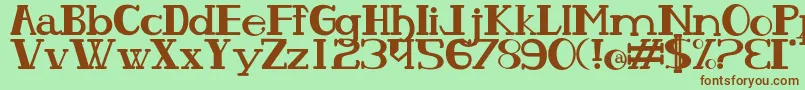 Olhodepe Font – Brown Fonts on Green Background