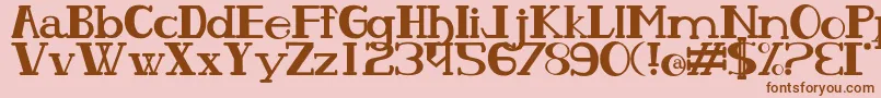 Olhodepe Font – Brown Fonts on Pink Background