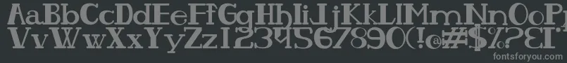 Olhodepe Font – Gray Fonts on Black Background