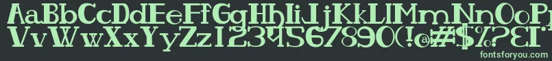 Olhodepe Font – Green Fonts on Black Background