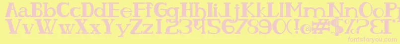 Olhodepe Font – Pink Fonts on Yellow Background