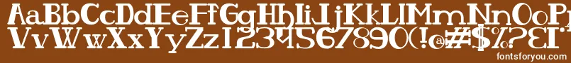 Olhodepe Font – White Fonts on Brown Background