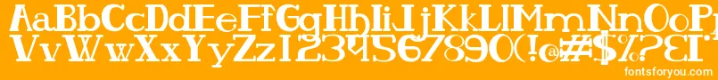 Olhodepe Font – White Fonts on Orange Background