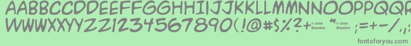 A.C.M.E. Font – Gray Fonts on Green Background