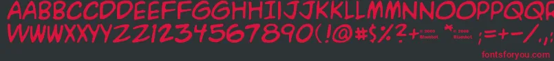 A.C.M.E. Font – Red Fonts on Black Background