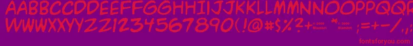 More about A.C.M.E. Font A.C.M.E. Font – Red Fonts on Purple Background