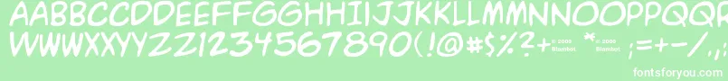 フォントA.C.M.E. – 緑の背景に白い文字