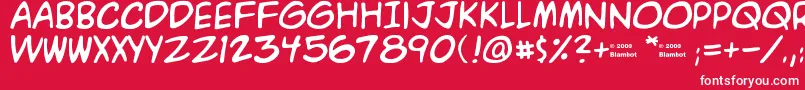 A.C.M.E. Font – White Fonts on Red Background