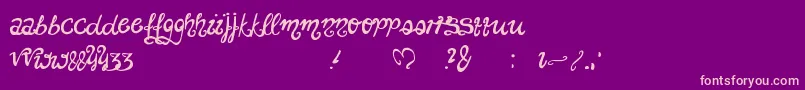 Unchanged Font – Pink Fonts on Purple Background