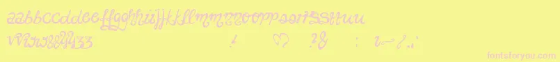 Unchanged Font – Pink Fonts on Yellow Background