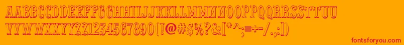 APresentumnrsh Font – Red Fonts on Orange Background