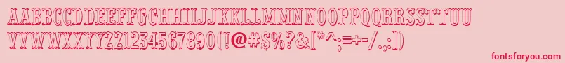 APresentumnrsh Font – Red Fonts on Pink Background