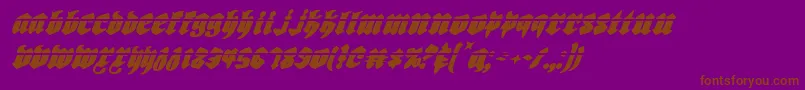 Biergartenli Font – Brown Fonts on Purple Background