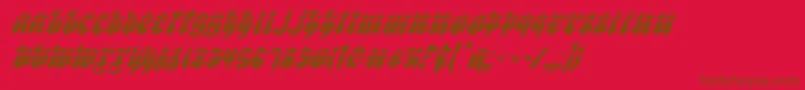 Biergartenli Font – Brown Fonts on Red Background