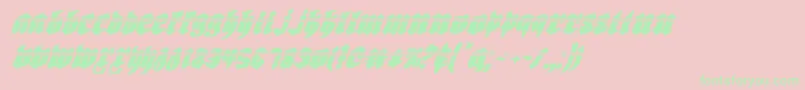 Biergartenli Font – Green Fonts on Pink Background