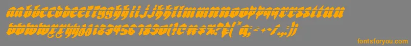 Biergartenli Font – Orange Fonts on Gray Background