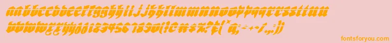 Biergartenli Font – Orange Fonts on Pink Background