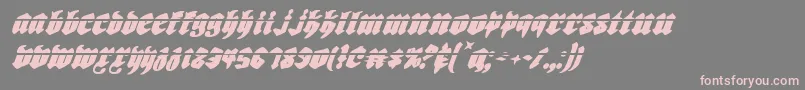 Biergartenli Font – Pink Fonts on Gray Background