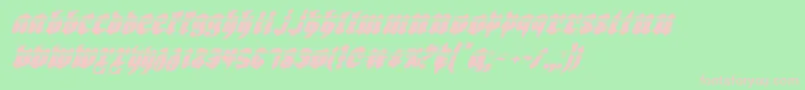 Biergartenli Font – Pink Fonts on Green Background