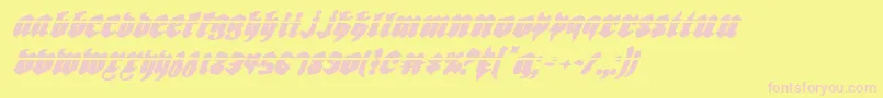 Biergartenli Font – Pink Fonts on Yellow Background
