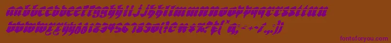 Biergartenli Font – Purple Fonts on Brown Background