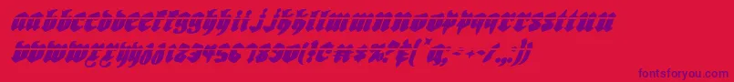 Biergartenli Font – Purple Fonts on Red Background