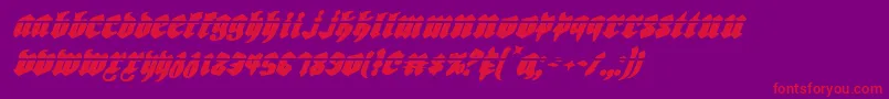Biergartenli Font – Red Fonts on Purple Background