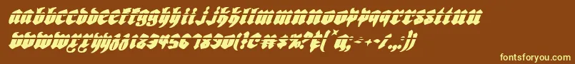 Biergartenli Font – Yellow Fonts on Brown Background