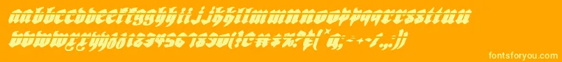 Biergartenli Font – Yellow Fonts on Orange Background