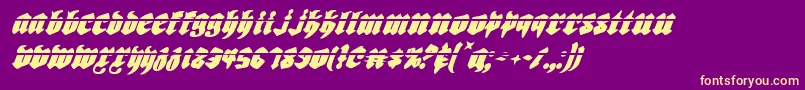 Biergartenli Font – Yellow Fonts on Purple Background