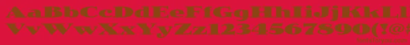 JimbostdBlackexpanded Font – Brown Fonts on Red Background