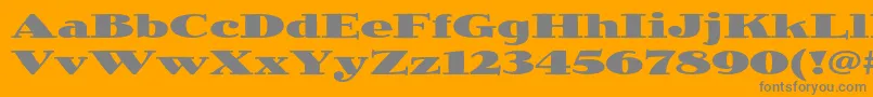 JimbostdBlackexpanded Font – Gray Fonts on Orange Background