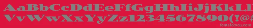 JimbostdBlackexpanded-Schriftart – Graue Schriften auf rotem Hintergrund