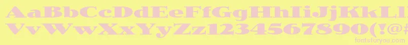 JimbostdBlackexpanded Font – Pink Fonts on Yellow Background