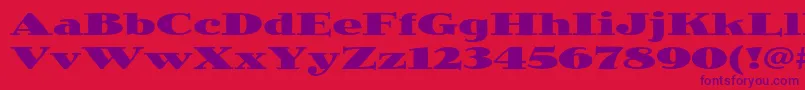 JimbostdBlackexpanded Font – Purple Fonts on Red Background