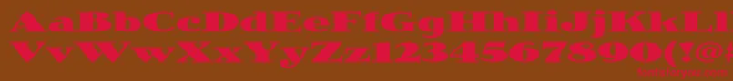 JimbostdBlackexpanded Font – Red Fonts on Brown Background