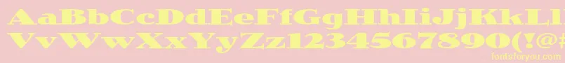 En savoir plus sur la police JimbostdBlackexpanded Police JimbostdBlackexpanded – polices jaunes sur fond rose