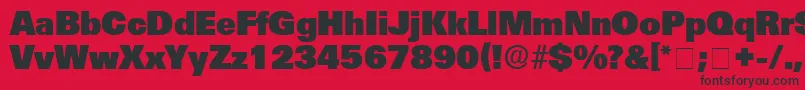 MercatDisplaySsi Font – Black Fonts on Red Background
