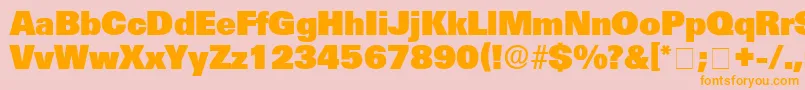 MercatDisplaySsi Font – Orange Fonts on Pink Background