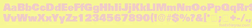 MercatDisplaySsi Font – Pink Fonts on Yellow Background