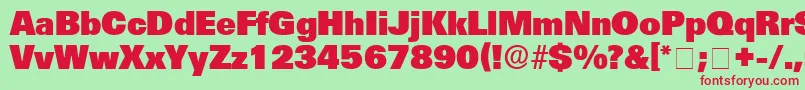 MercatDisplaySsi Font – Red Fonts on Green Background