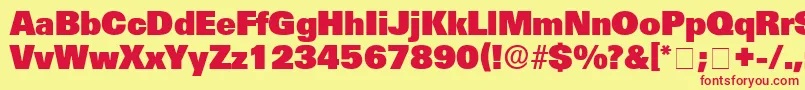 MercatDisplaySsi Font – Red Fonts on Yellow Background