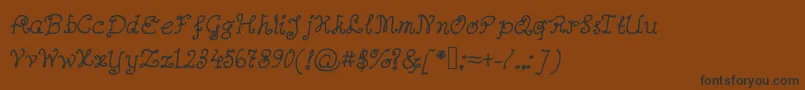 Abutterflyonadaffodil Font – Black Fonts on Brown Background