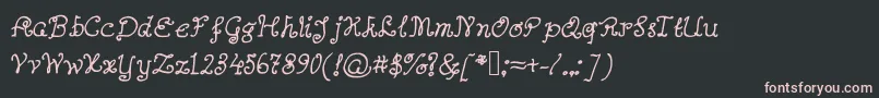 Abutterflyonadaffodil Font – Pink Fonts on Black Background