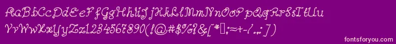 Abutterflyonadaffodil Font – Pink Fonts on Purple Background