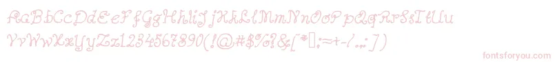 Abutterflyonadaffodil Font – Pink Fonts on White Background