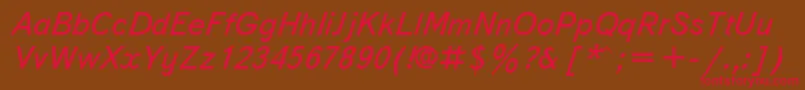 TextbookcItalic Font – Red Fonts on Brown Background