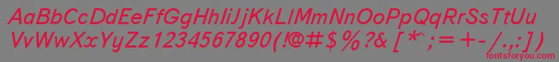 TextbookcItalic Font – Red Fonts on Gray Background